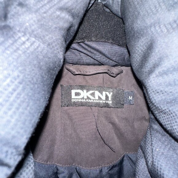 DKNY Black Brown Men's Jacket with hidden hood - Size M - Picture 3 of 9